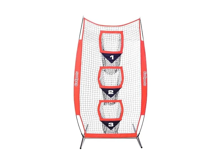GoSports 8 x 4 ft Football Throwing Target Net - Red