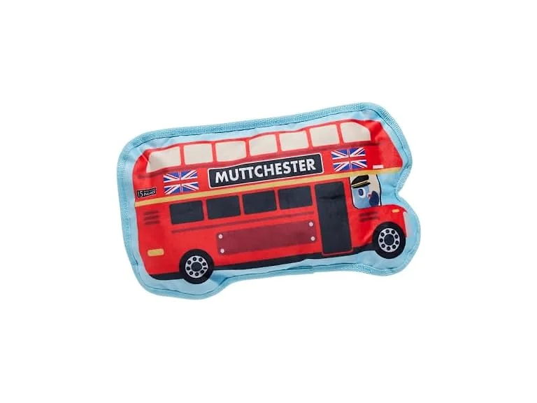 Barkbox Double Dog Decker Bus Dog Toy | Plush