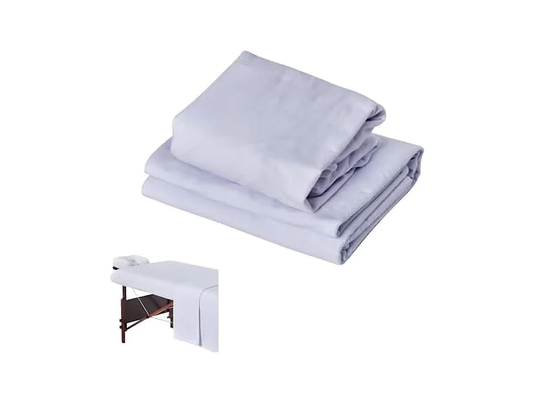 Master Massage Cotton Flannel Sheet Set 3 Pc White
