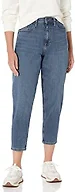 Amazon Essentials Women's High-Rise Relaxed Leg Tapered Ankle Jeans - Discontinued Colors, Medium Wash, 6