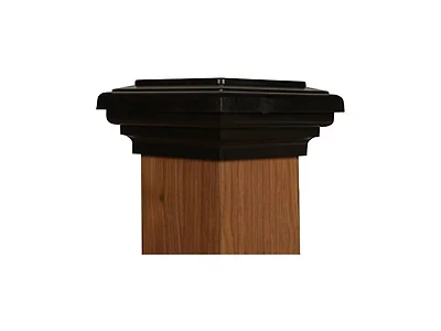 Post Caps, Black, 3.5", Case of 12