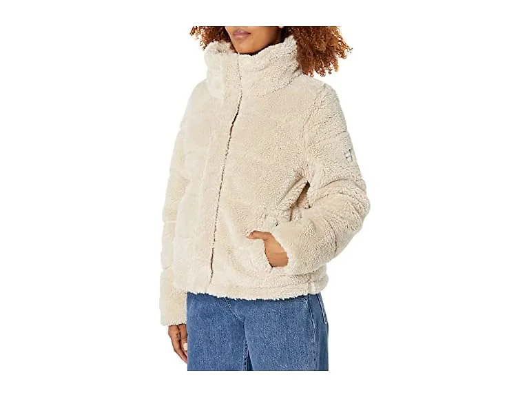 Calvin Klein W. Faux Sherpa Teddy Coat