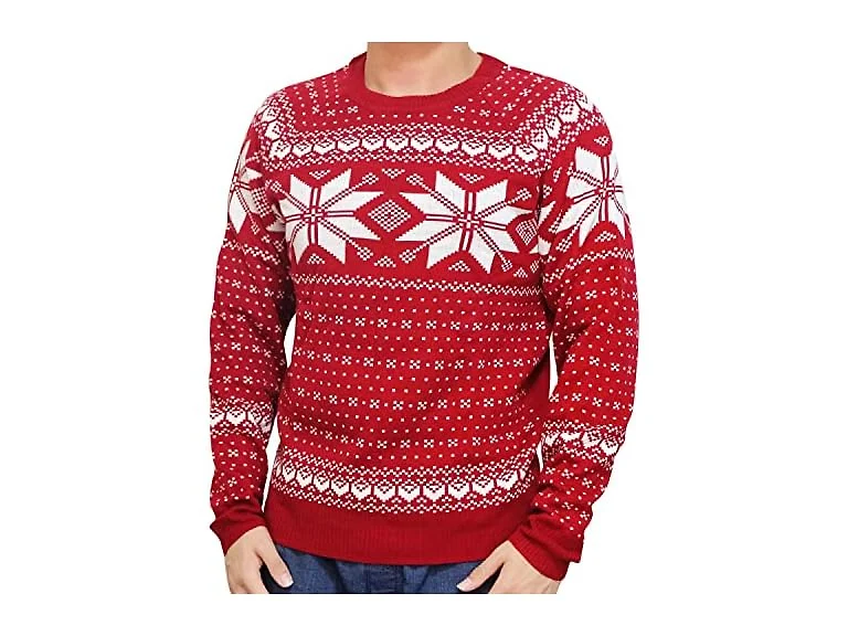 Blueberry Pet Men's Women's Snowflake Ugly Christmas Sweater