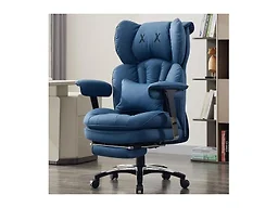 Efomao Wide Executive Office Chair with Footrest Blue-LL