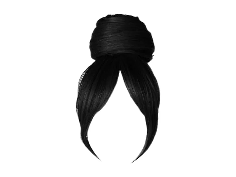 Hair u wear Hairdo Trendy Fringe and Bun Hairpiece