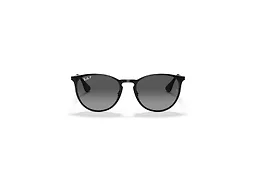 Ray-Ban RB3539 002/T3 54 54-19-145 Ray-Ban RB3539 Erika Metal Round Sunglasses Black/Light Grey Polrized Dark Grey