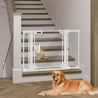 AIKSIWAI Clear Baby Safety Gate for Stairs,29"-48" Wide, 30" Tall Pressure Mounted Acrylic Pet Gate, Easy Walk Through Auto Close Child Gate for Doorways and House,29.52-47.24"