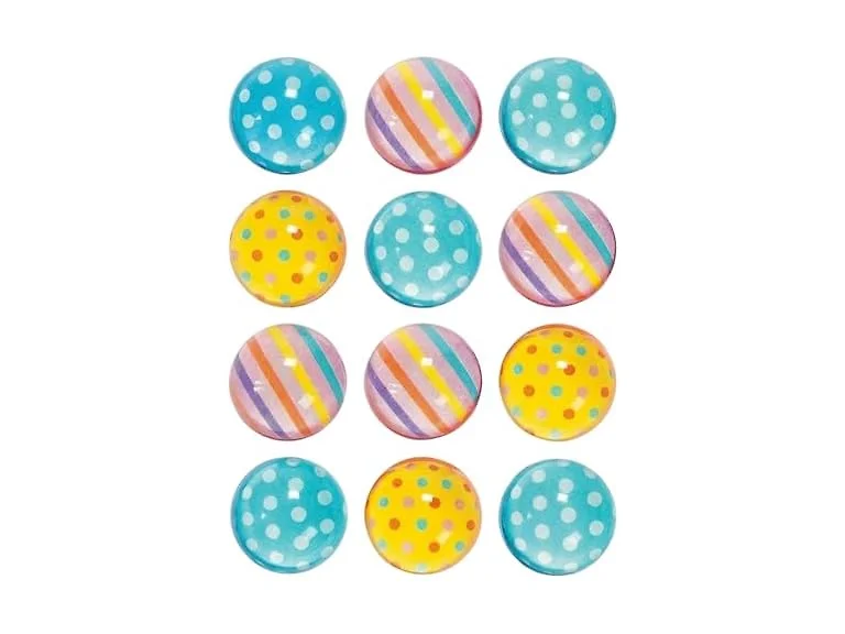 Dots & Stripes Bouncing Ball  12 Pieces