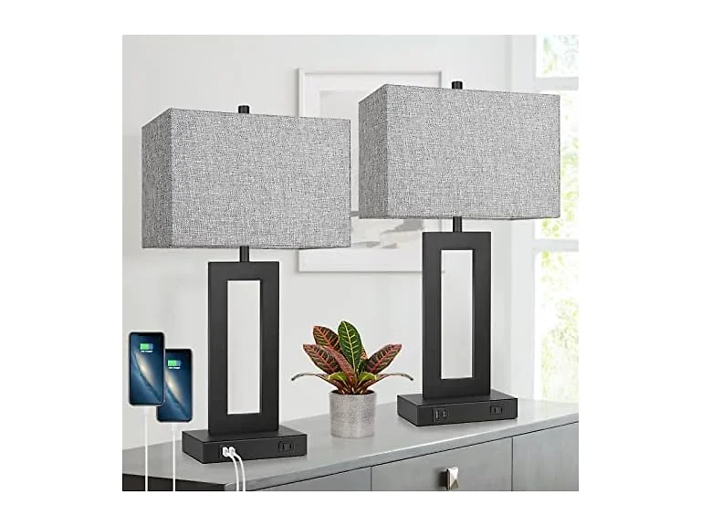 Set of 2 Modern Touch Control Table Lamps