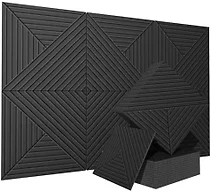 CIUIUTIC Acoustical Wall Panels, 6 Pack 20x20 Acoustic Wall Panels, Decorative Acoustic Panels, Sound Absorbing Wall Art for Interior Wall Decor, Arcadian Vortex