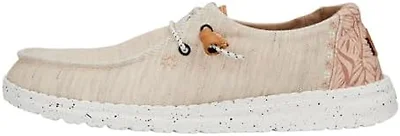 Hey Dude Womens Shoes, Wendy Heathered Slub Tropical, White, 42