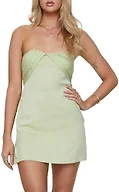 Princess Polly Irena Strapless Mini Dress Green
