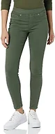 Amazon Essentials Women's Skinny Fit Mid-Rise Stretch Pull-On Jegging with Pockets, Dark Green, 0