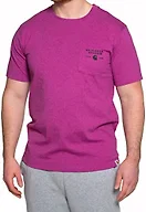 Carhartt Men's Relaxed Fit Heavyweight Short-Sleeve Pocket Logo Graphic T-Shirt, Magenta Agate Heather, X-Large