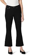Amazon Essentials Women's Women's Medium Stretch Mid-Rise Kick Crop Jean, Black, 16