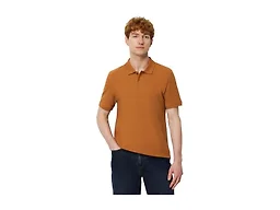 Amazon Essentials Men's Slim-Fit Short-Sleeve Cotton Pique Polo Shirt, Caramel, Large