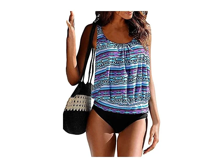 Bikinx Girls (10-12) Blouson Tankini Two Swimsuit