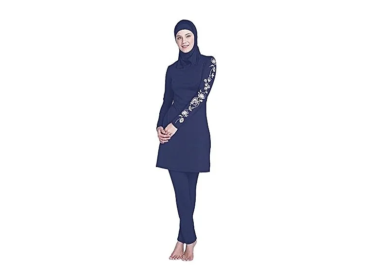 Yeesam Men (10-12) Muslim Full Swimsuits Navy Blue