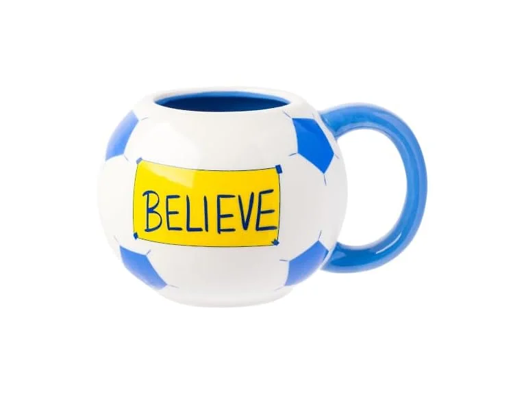 Ted Lasso Believe Soccer Ball, 3D Sculpted Mug, 20oz