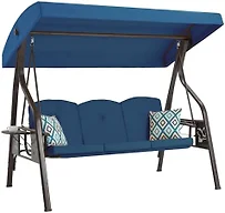 ZZW 8012 3-Seat Outdoor Porch Swing with Stand, Patio 