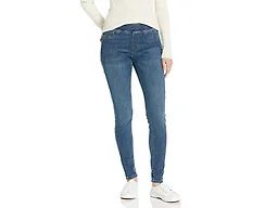 Amazon Essentials Women's Skinny Fit Mid-Rise Stretch Pull-On Jegging with Pockets - Discontinued Colors, Medium Wash, 0 Short