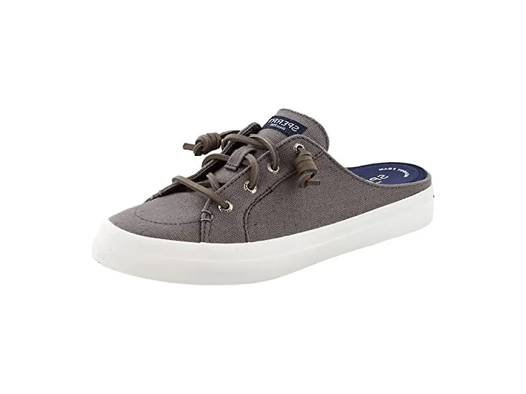 Sperry Crest Vibe Mule Canvas Grey 7.5