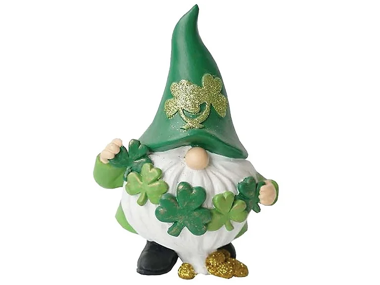 5.7" Resin Irish Clover Gnome