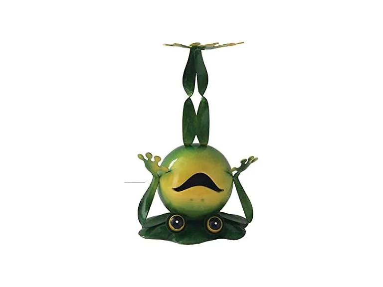 10" Iron Frog Standing On Head