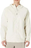 Amazon Essentials Men's Active Lightweight Water Repellent Full-Zip Active Hiking Outdoor Jacket, Light Beige, Small