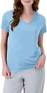 Hanes womens Cooldri Short Sleeve Performance V-neck (1 Pack) athletic t shirts, Light Blue, X-Large US