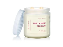 M&SENSE Jasmine & Rose Spring Scented Candles for Home, 11.6oz Organic