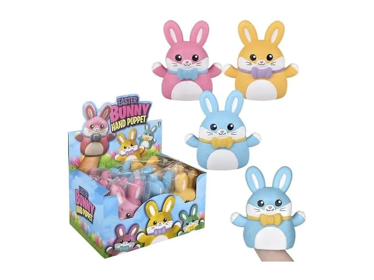 Easter Bunny Stretchy Hand Puppet 6 Inch