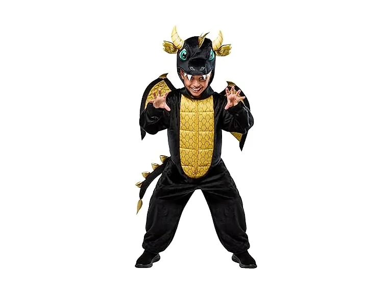 Rubies Black Dragon Comfywear Hooded Jumpsuit