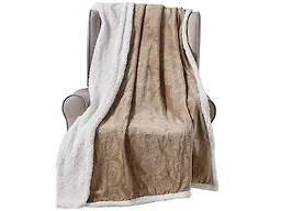 Embossed Sherpa Throw Blanket