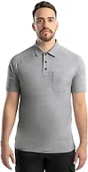 Wrangler Men's Performance Workwear Short Sleeve Polo Shirt, Grey Heather, Medium