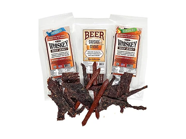 6pk Whiskey Jerky & Beer Sticks