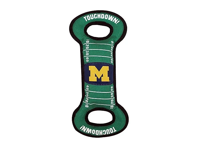 NCAA Football Field Dog Toy with Squeaker Michigan Wolverines
