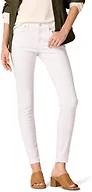 Amazon Essentials Women's Mid-Rise Stretchy Skinny Jeans, White, 0 Long