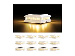 Brightever KN0001 White Solar Post Cap Light 12Pack