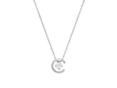 Moon & Star Moissanite Necklace