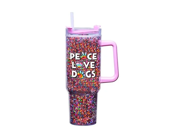 Spoontiques Dog 40oz Acrylic Travel Mug 