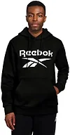 Reebok Cotton Fleece Hooded Sweatshirt, Black, Medium