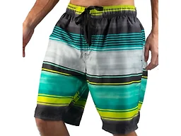 Kanu Surf Echelon Swim Trunks (Regular & Extended Sizes), Avalon Black/Green, XX-Large