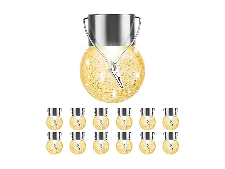 Solar Hanging Light 12 Pack Warm White