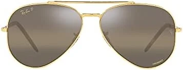 Ray-Ban RB3625 9196G5 58 58-14-135 Ray-Ban RB3625 New Aviator Sunglasses Legend Gold/Polarized Clear Gradient Dark Brown