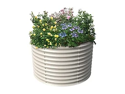 Olle B0B2516WRN Round Raised Garden Bed 32” ivory