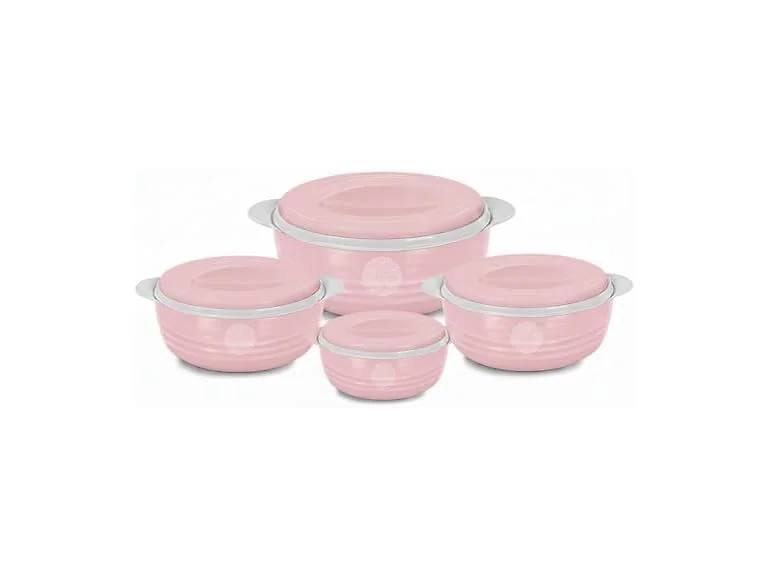 4-Piece Casserole Set, Pink
