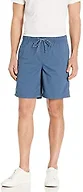 Amazon Essentials Men's 8" Inseam Relaxed-Fit Cotton Drawstring Pull-On Walk Shorts, Summer-Weight, Blue, Medium