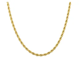 Blackjack Jewelry S-BJS26NGW5M Polished Stainless Steel 5MM Rope Chain Gold 