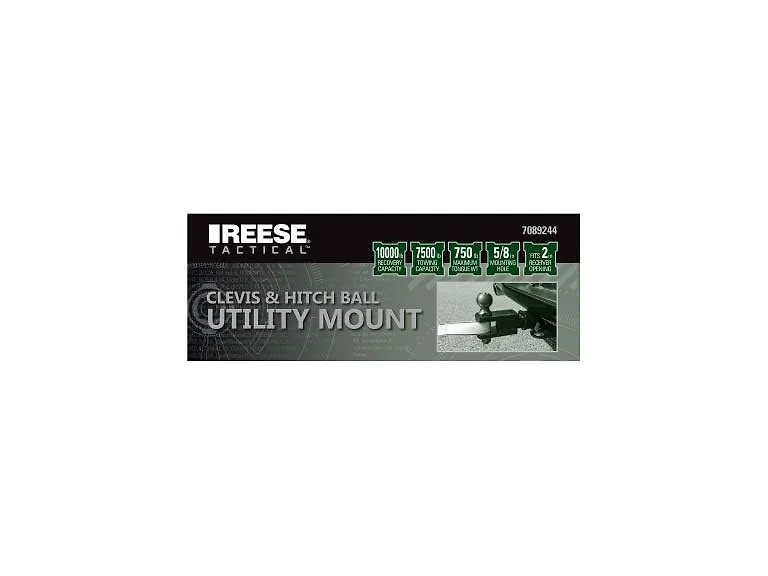 REESE Ball Mount With Clevis & Hitch, Stainle